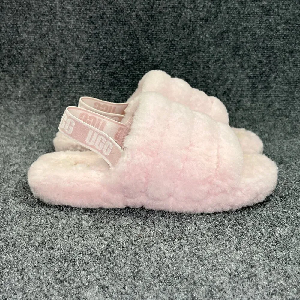 UGG Fluff Yeah Slide Sandals Girl's Size 6 Pink‎ Comfy Slipper Sandals